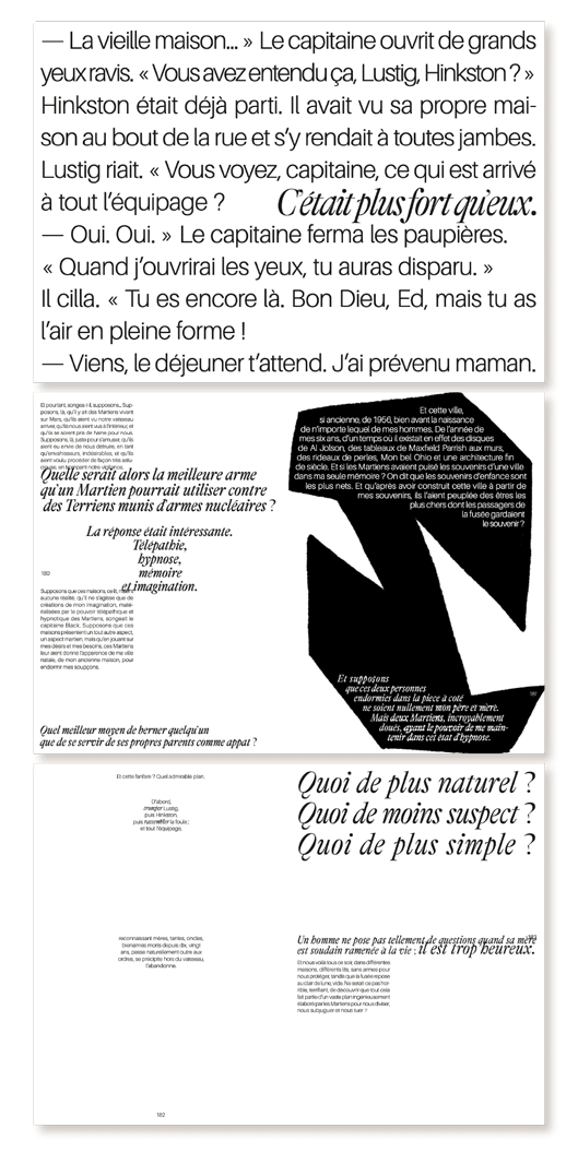 image de 3 pages de mon édition.