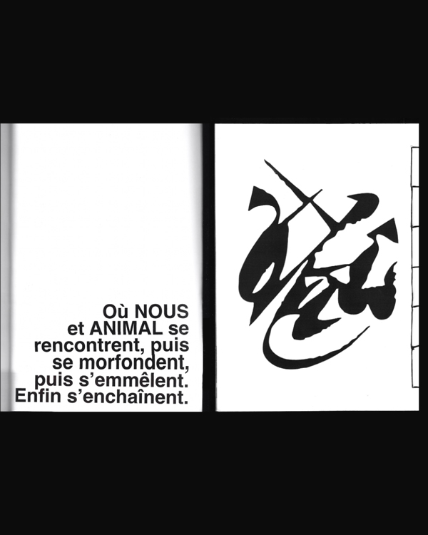 scann de la troisième et quatrième de couverture de mon édition JE ANIMAL.